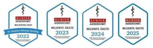Auszeichnungen Kurier Beliebte Ärzte 2022 2023 2024 2025 für Dr. Stephan Schamp-Hertling
