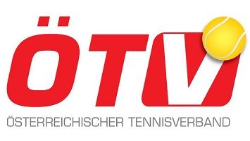 Roter Schriftzug „ÖTV“ mit gelbem Tennisball und darunter „Österreichischer Tennisverband“ auf weißem Hintergrund.